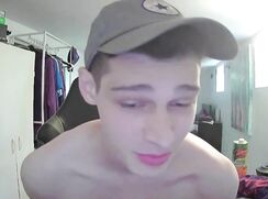 Fit student cumming all over chest - 11-20-25