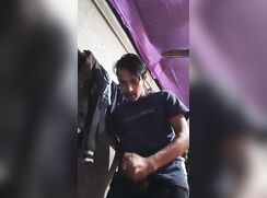 Uncut Indian twink makes selfie