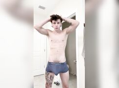 twink fit tatted jock jerkin his cock and cumming does anybody know his name on of ?
