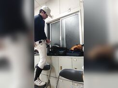 JAPANESE BASEBALL MASTURBATE ON BUDDYS SHIRT