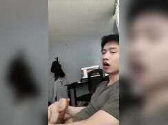 Taking a break from studying to rub one out