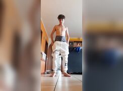 Italian twink striptease