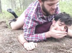 Dad and son go camping