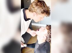 Alpha male twink fucks his sub