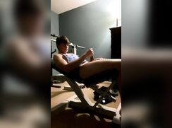 cute fit twink exercising