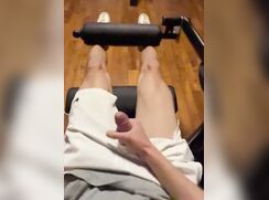 Uncut Cock Play In Gym