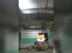 Crawling naked in the underground garage