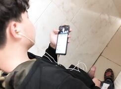 straight chinese boy stroking spy