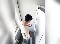 22 yo chinese boy cums in a napkin spy