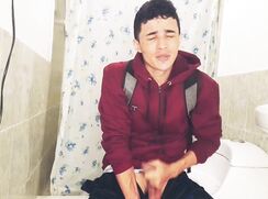 Guy masturbates in university bathroom before class sexy orgasm... - 11-27-25