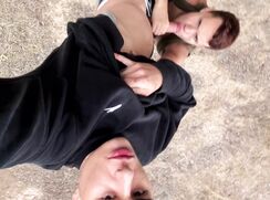 swallowing piss while swallowing big cock