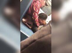 Caught sucking on the train