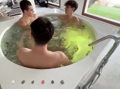 Three great Italian guys in the sauna