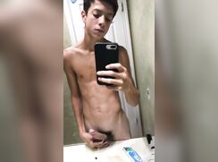 Fit boy Andrew blows a massive load