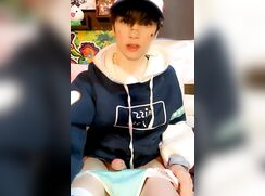 Cute Femboy with a Huge Load