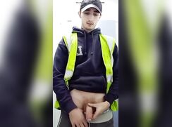 Str8 Workie trade lad dared to piss online for followers