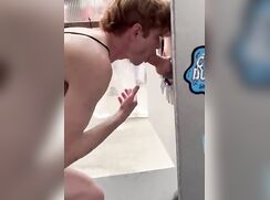 Auburn Hair Twink Gives Gloryhole BJ