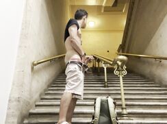 Risky Boy Busts Cum Shot In Public At Union Station