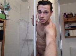 German guy Lucas takes a shower