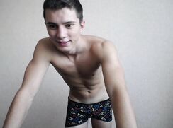 Happy toned lad shows off on cam (pt1)