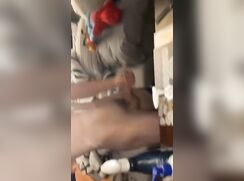 Big White Dick in mirror