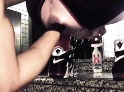 Fist in public restroom