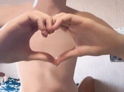 Cute 19 YO boy cums in hand