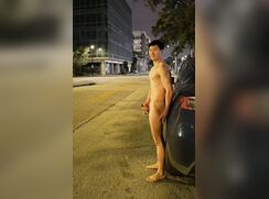 Cuming on public street