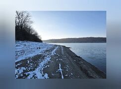 Snowy Lakeside Briefs Jizzing
