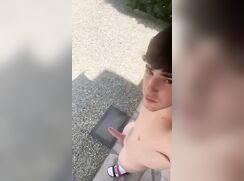 Naked Italian boy outdoors