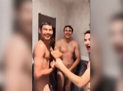 Straight boys naked together