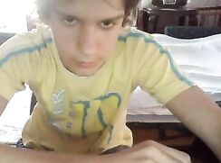 Teen Shares Hairy Hole & Uncut Cock on Webcam