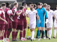 footy lads fresh from the changing rooms with horny bulges needing attention