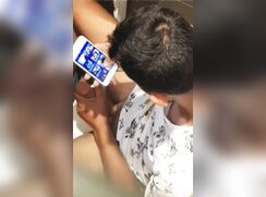 Spy-Arab teen cums in stall