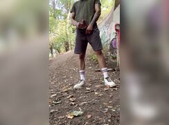 Jerking off in the woods - #AC2