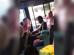 Indian perv bro goons and cums on the bus