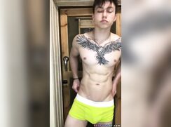 Tatted Twink Cums 219