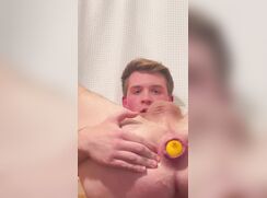 Blond teen fun with fruit