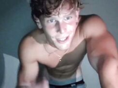 Pretty white boy ass play and teasing