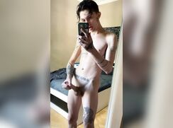 AHV - Young tattooed gay jerking off a huge cock and cum