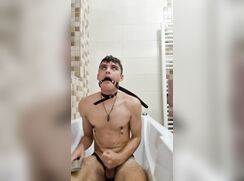AHV - Shower edging and cum after long torture session