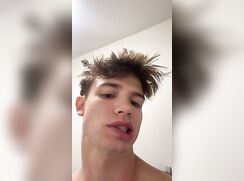 cute fit american guy snapchating clip