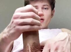 Dante masturbate with his cock