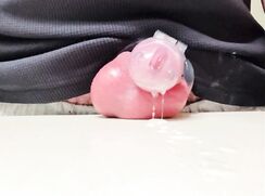 Squirting Precum Thru Chastity