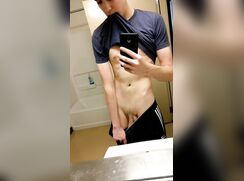 Flopping my cock out in the dorms