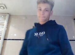 Phimosis Twink Bathroom Jerk & Cum