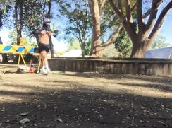 AHV-HD - Muscle guy wanking public