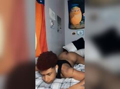 Hot black dude cums on face