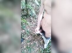 AHV - Cumming in the forest