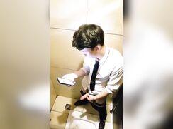 chinese office worker has to sneak out to cum
